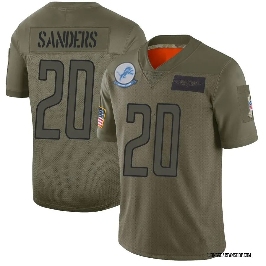Barry Sanders Men's Detroit Lions Nike 2019 Salute to Service Jersey - Limited Camo